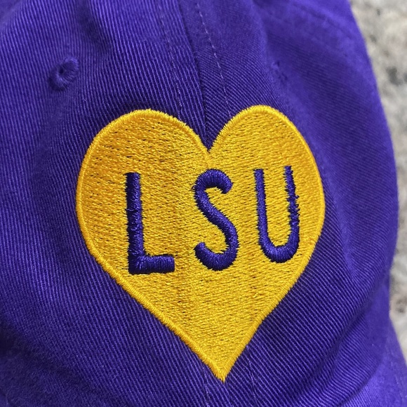 LSU, Louisiana State University, purple, gold adjustable cap - Picture 2 of 7